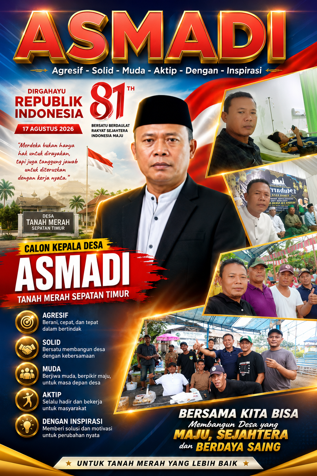 Calon Kepala Desa Tanah Merah Asmadi